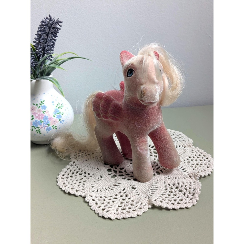 Vintage G1 My Little Pony Hippity Hop So Soft Flocked Pegasus 1985 Hasbro
